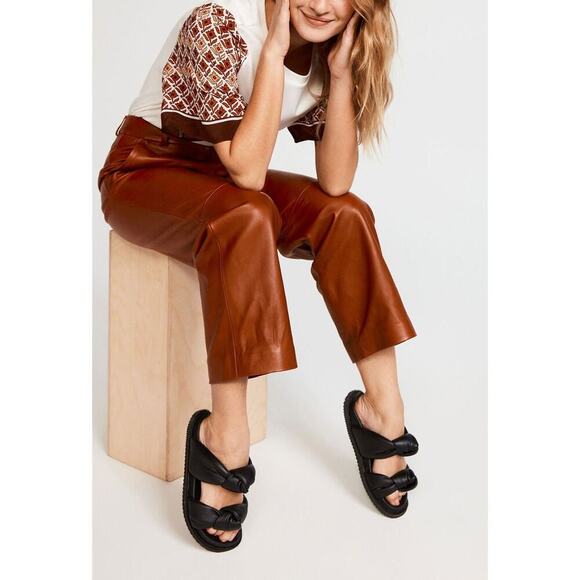 Claudie Pierlot Pants - Claudie Pierlot Leather Trouser - Copper - Size 36